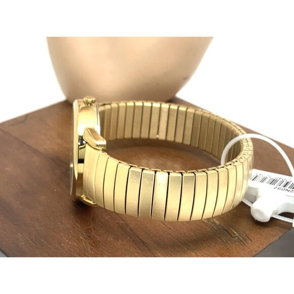 Timex Men's Watch T2N092 Indiglo White Dial Quartz Gold Tone Expansion Band 35mm - Picture 9 of 14